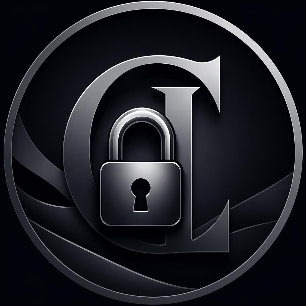 Avatar illustré en monochrome avec monogramme centré, dégradé doux et cadrage net pour photo de profil.
