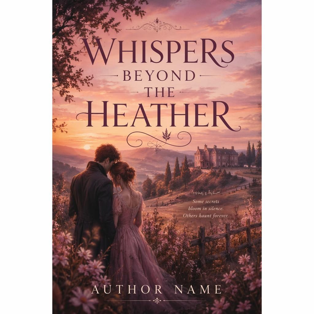Painterly 5:8 book cover with a pastel countryside at warm sunset, atmospheric horror mood, and clean title and author text.
