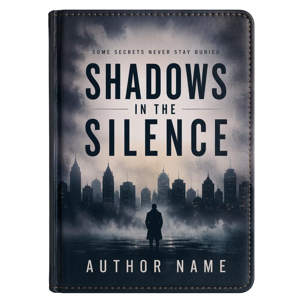 Print-ready 5:8 book cover with dark city silhouette, pastel palette, bold typography, and clean title-author placeholders.