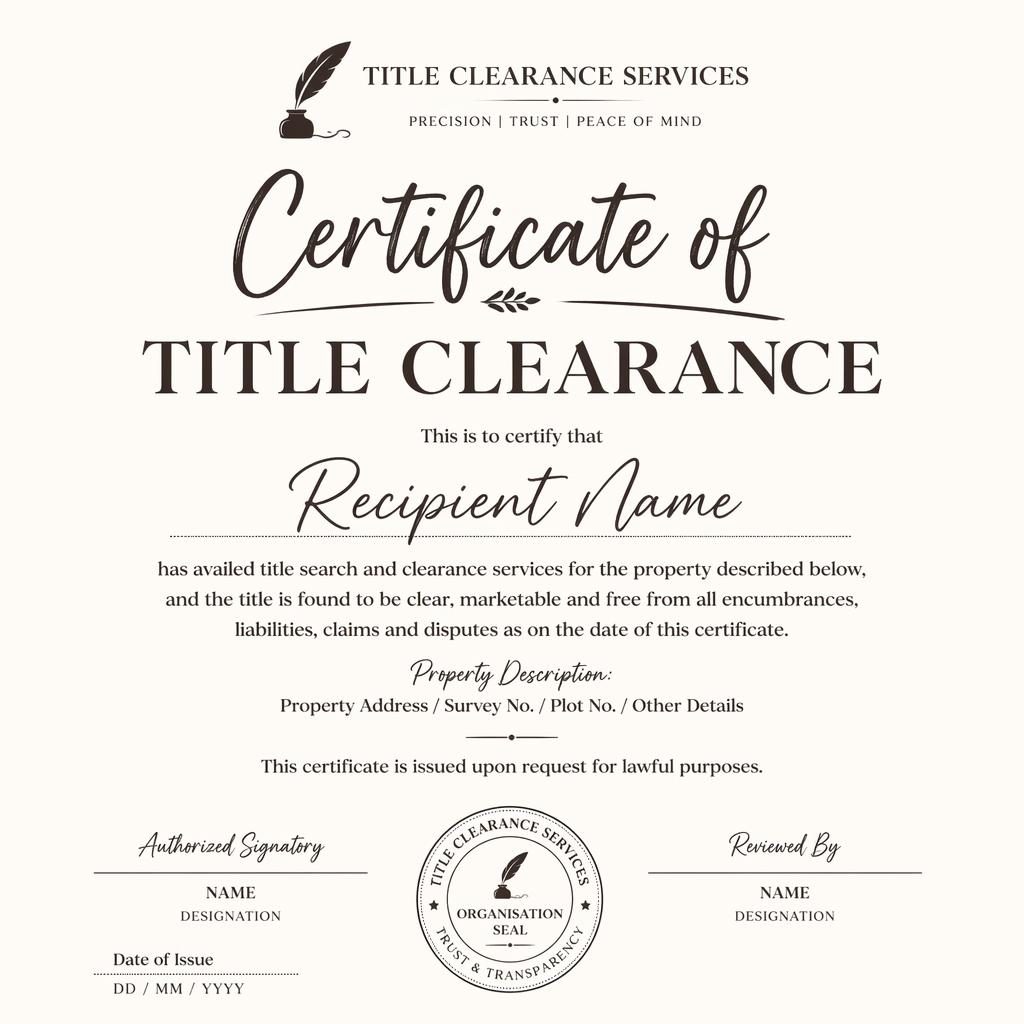 Landscape A4 course completion certificate template with hand-lettered heading, recipient name, signature lines, date, and seal.