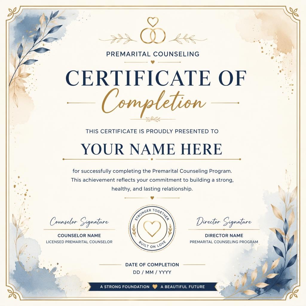 Landscape A4 appreciation certificate template in cream, gold, and navy with watercolor accents, thin border, signatures, date.
