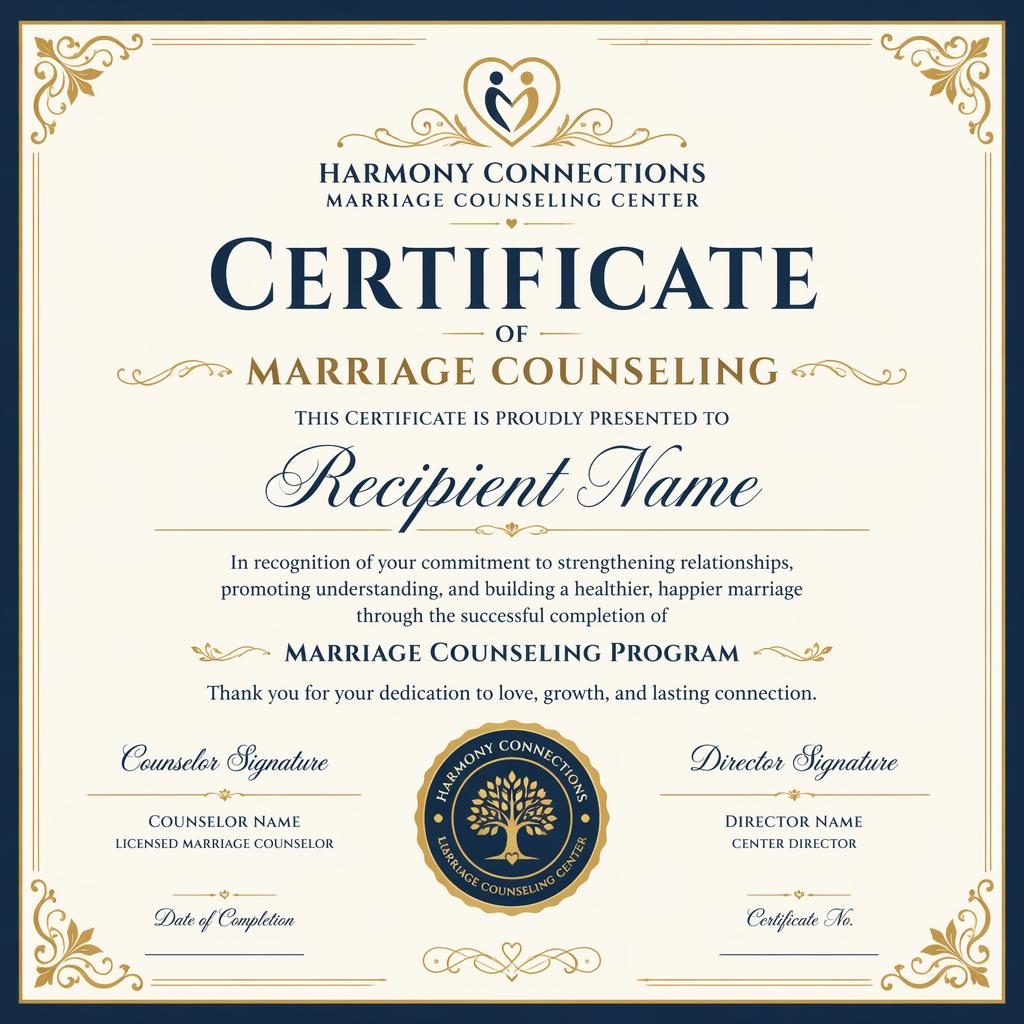 Landscape A4 volunteer recognition certificate template with ornate border, cream gold and navy palette, signature lines and seal.