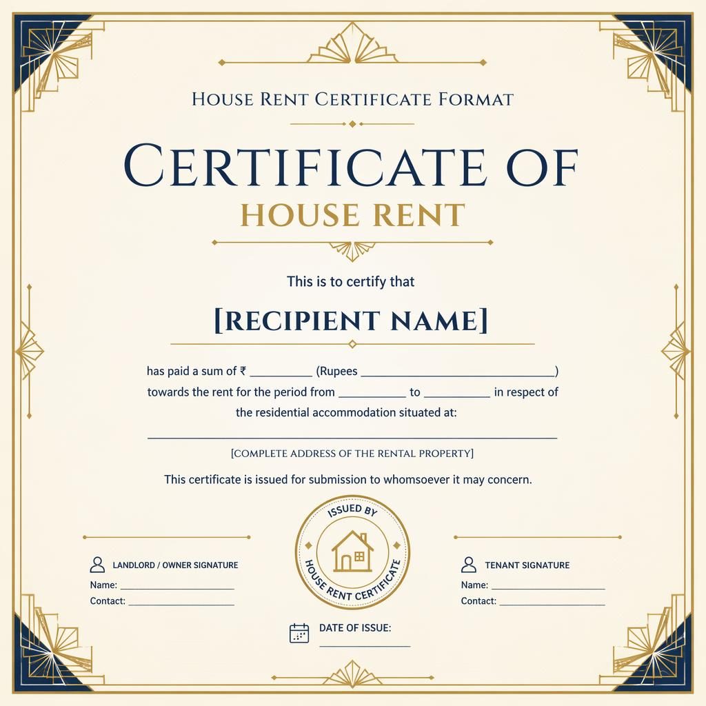 Landscape A4 volunteer recognition certificate template in cream, gold, and navy with thin art deco border and signature lines.