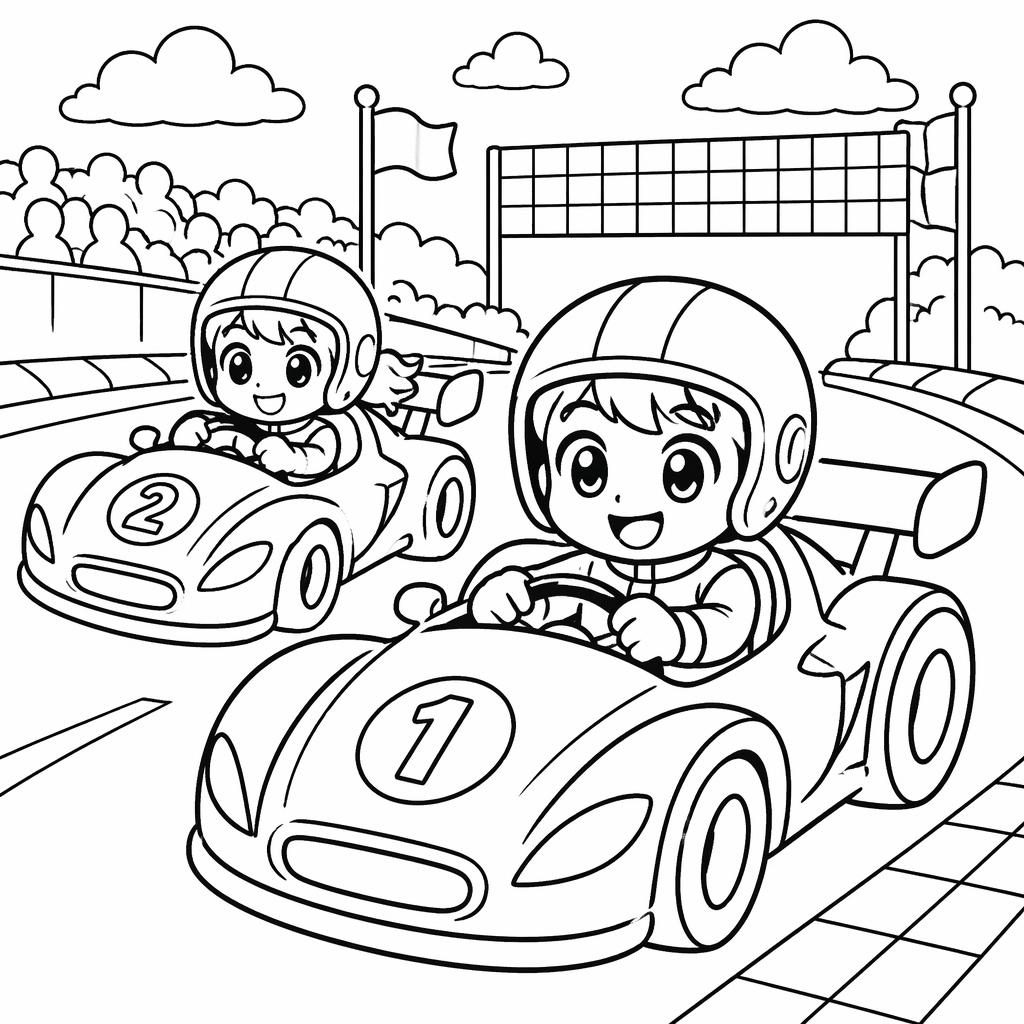 Ilustración para colorear en blanco y negro de una flauta con contornos gruesos, estilo manga infantil.