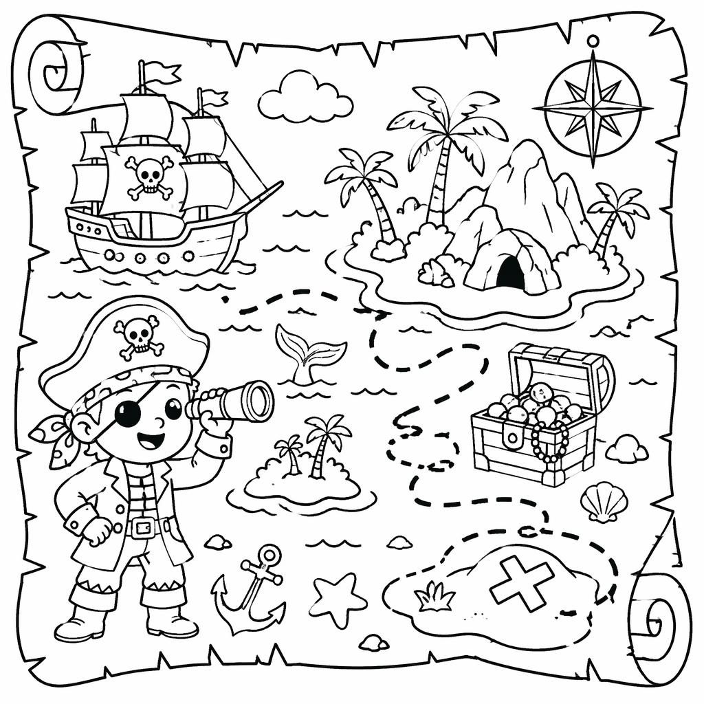 Illustration à colorier en noir et blanc d’un château de princesse féerique pour enfants, en style zentangle détaillé.