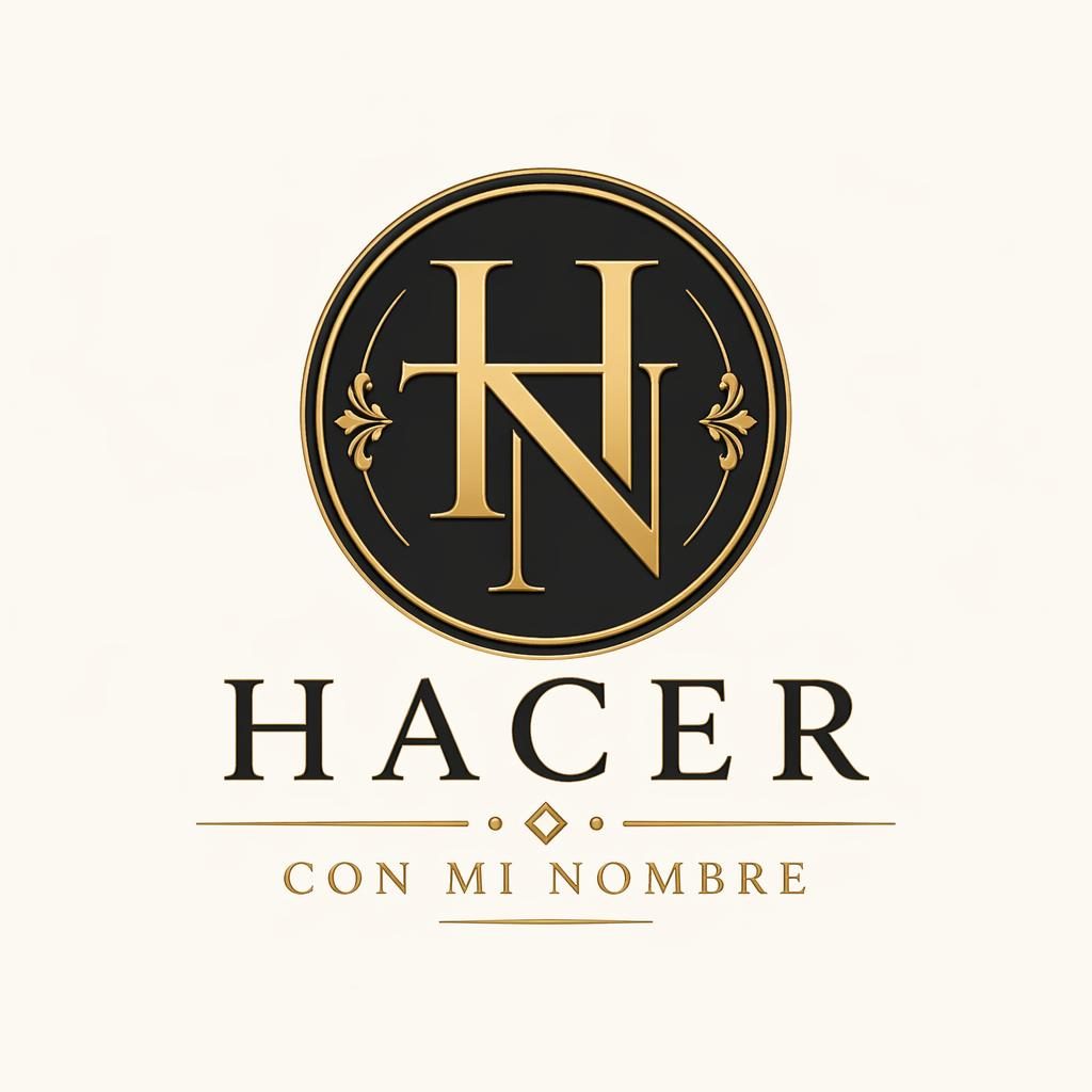 Logotipo monograma fintech en negro y dorado, estilo vintage retro, con nombre en tipografía elegante sobre fondo neutro.