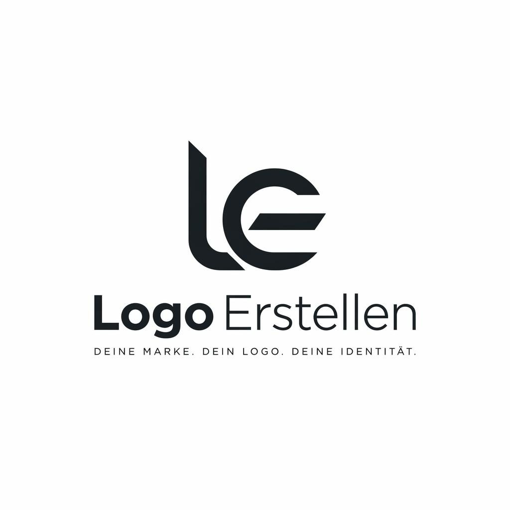 Modernes monochromes Logo mit abstraktem Icon und Wortmarke Logo Erstellen auf neutralem Hintergrund
