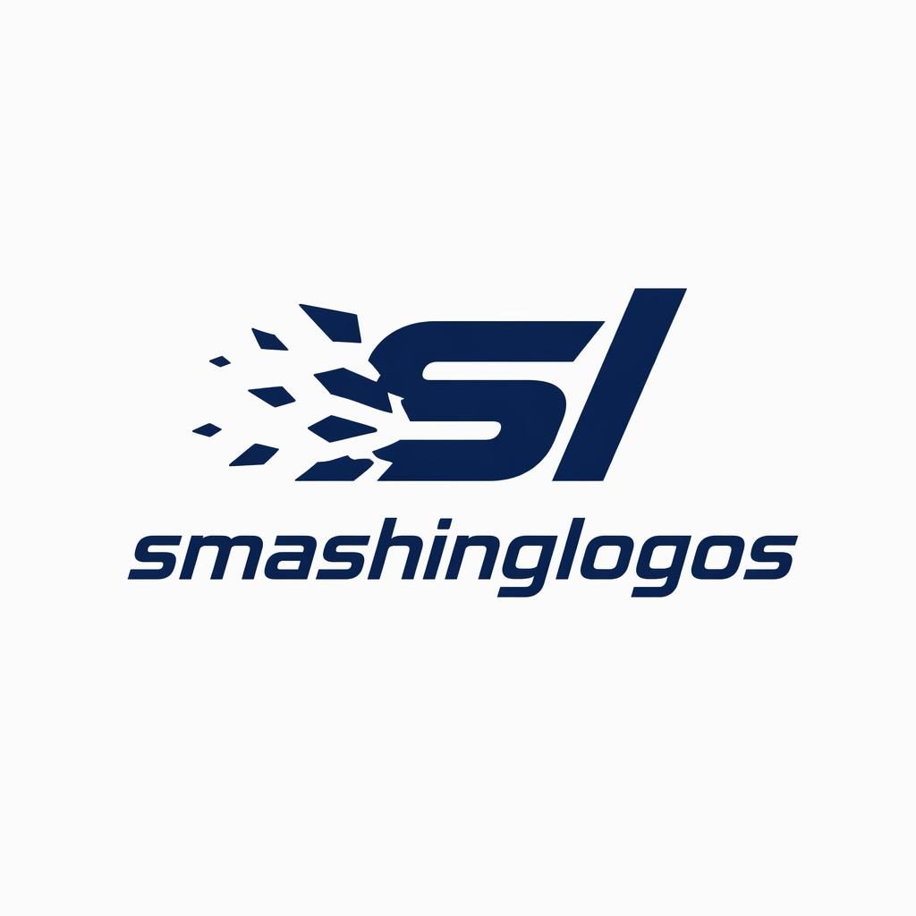 Centered navy and white automotive wordmark logo with a simple icon, Swiss-style typography, on a neutral background.
