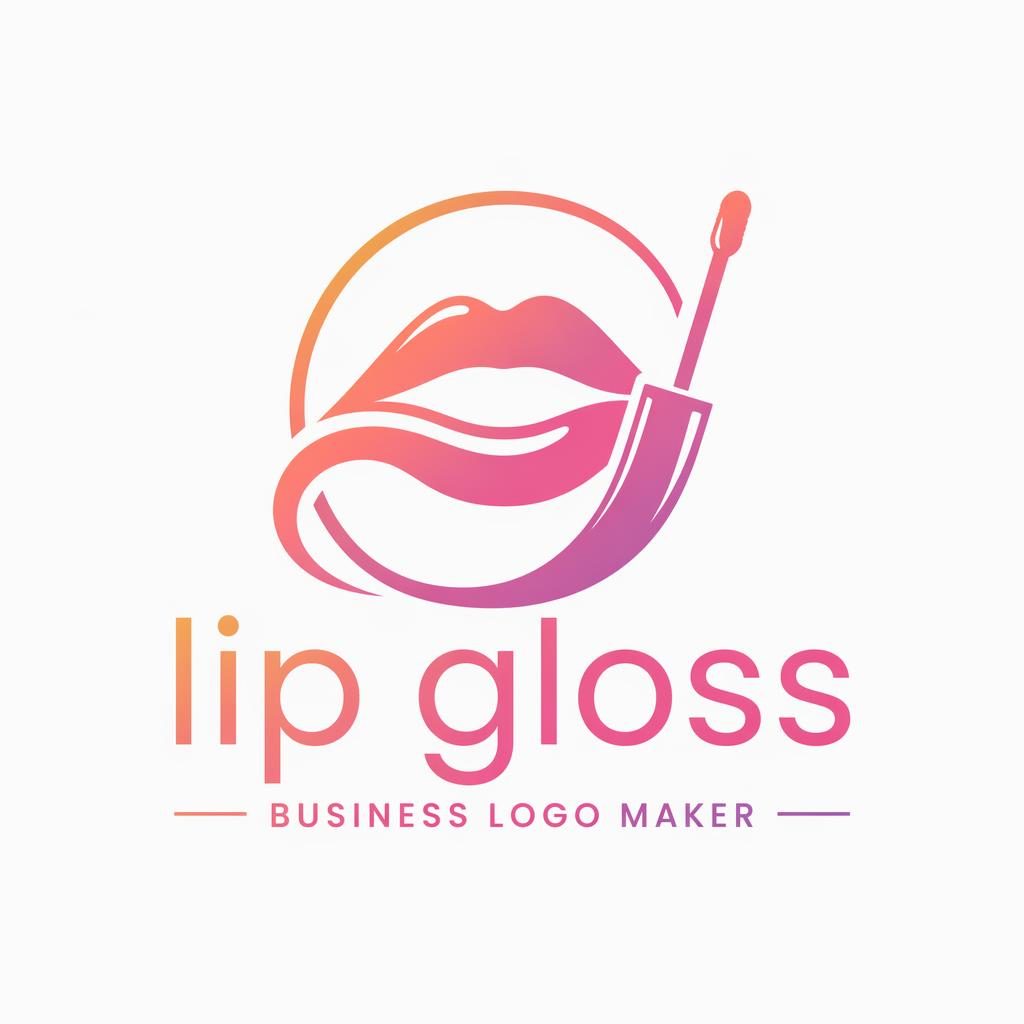Abstract modern minimalist logo with sunset gradient symbol and matching brand text on a neutral square background.
