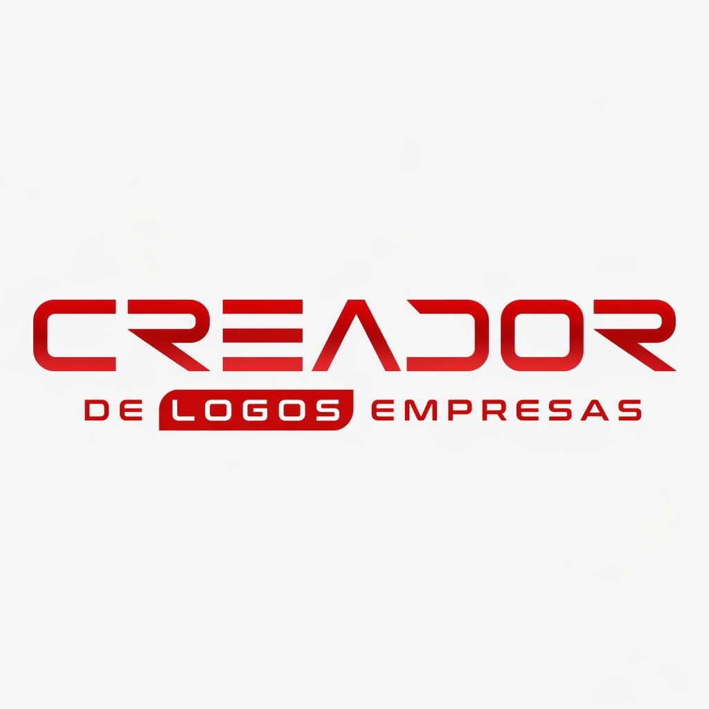 Logotipo tipográfico futurista en rojo y blanco, centrado sobre fondo neutro, estilo vectorial limpio para marca gastronómica.