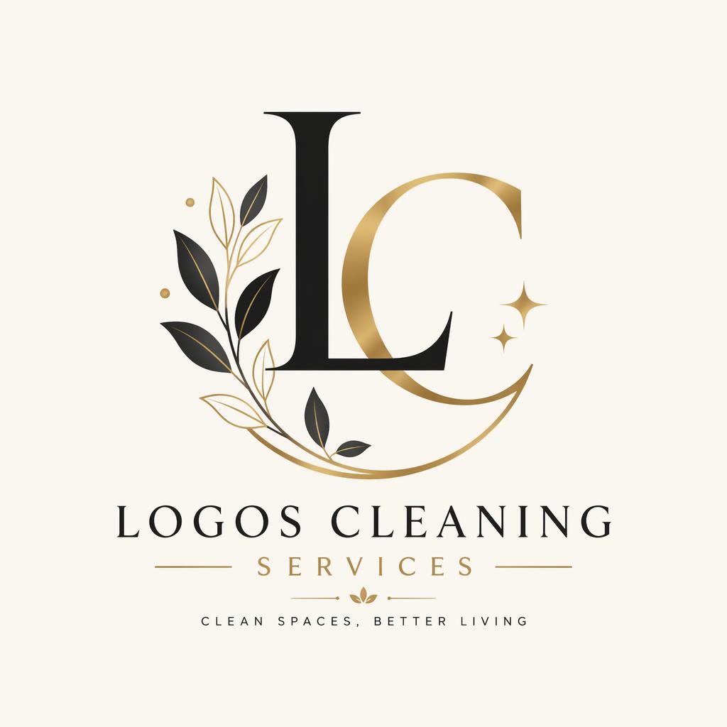 Botanical illustrated monogram logo in black and gold on a neutral background, with elegant matching brand typography.