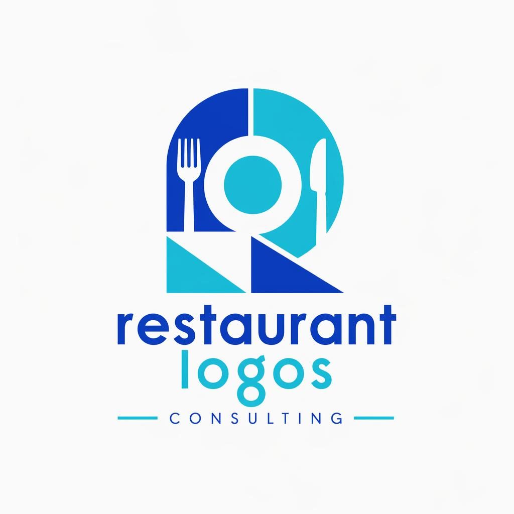 Centered vector logo with a blue and cyan Bauhaus-style icon and matching wordmark on a neutral square background.