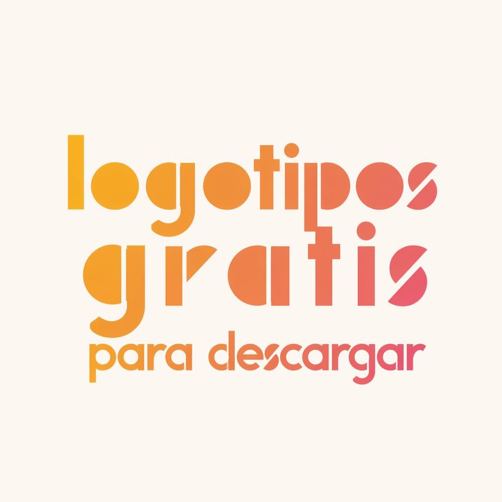 Logotipo tipográfico centrado para inmobiliaria, estilo bauhaus con degradado atardecer sobre fondo neutro.