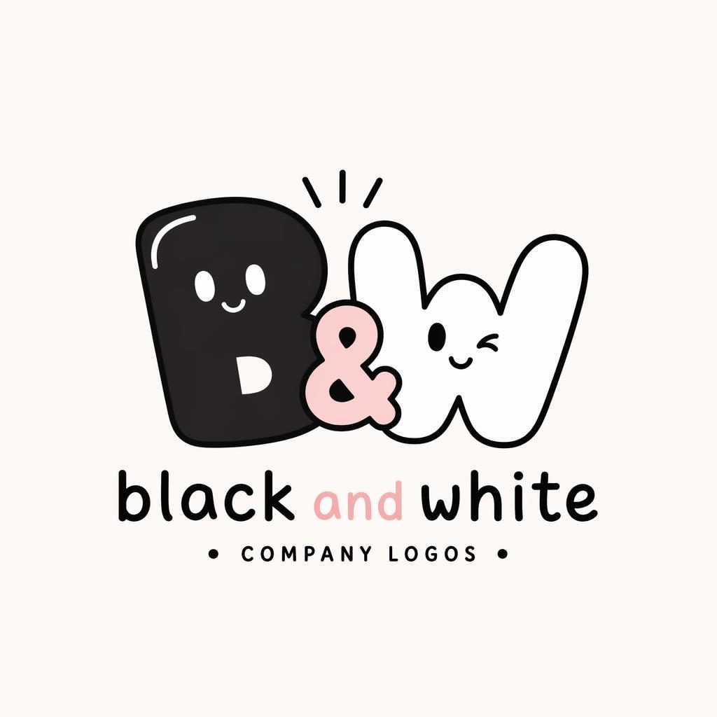 Centered lettermark logo for a fashion brand in a playful cartoon style with soft pastel tones on a neutral background.