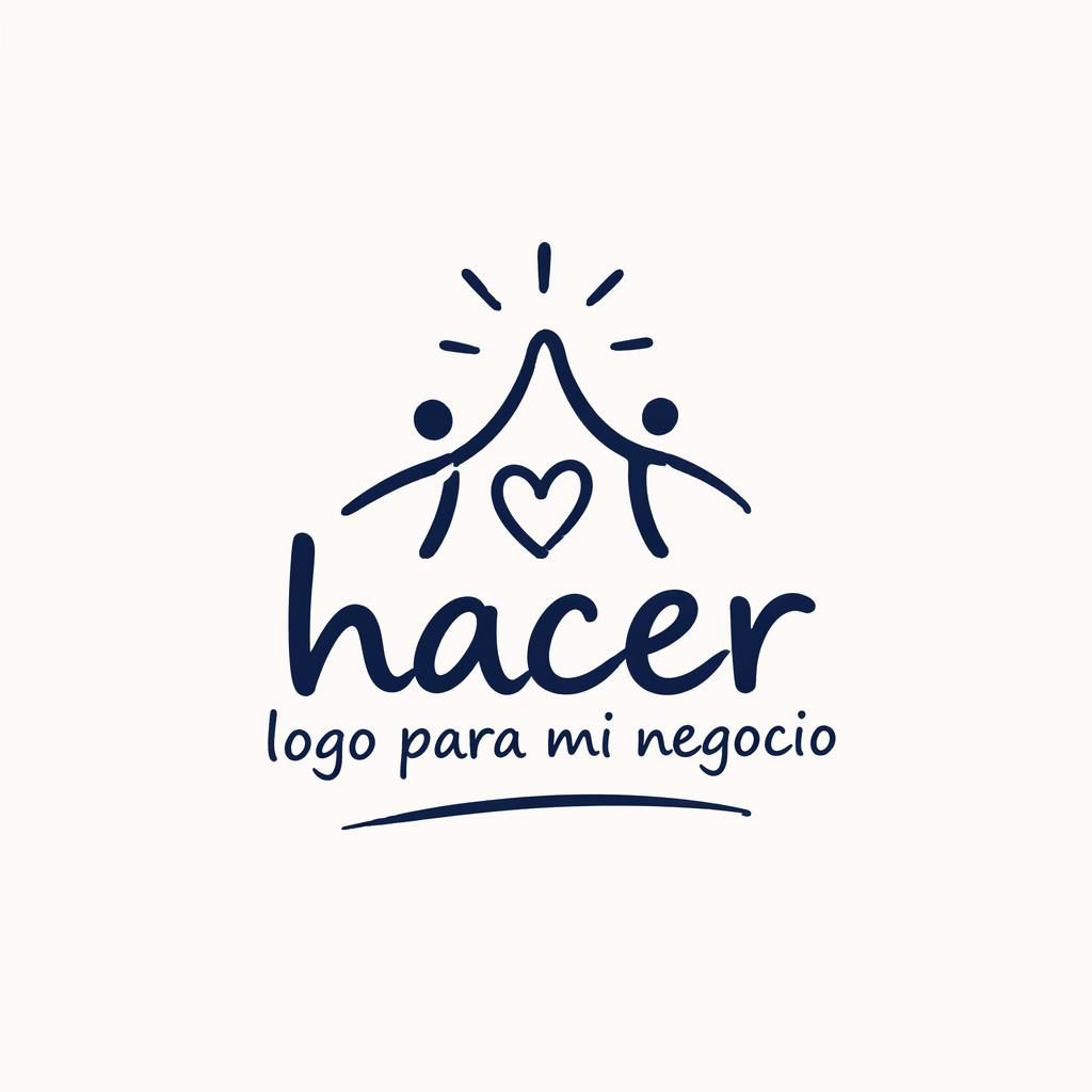Logotipo combinado con icono y wordmark, estilo orgánico dibujado a mano en azul marino y blanco, centrado sobre fondo neutro.