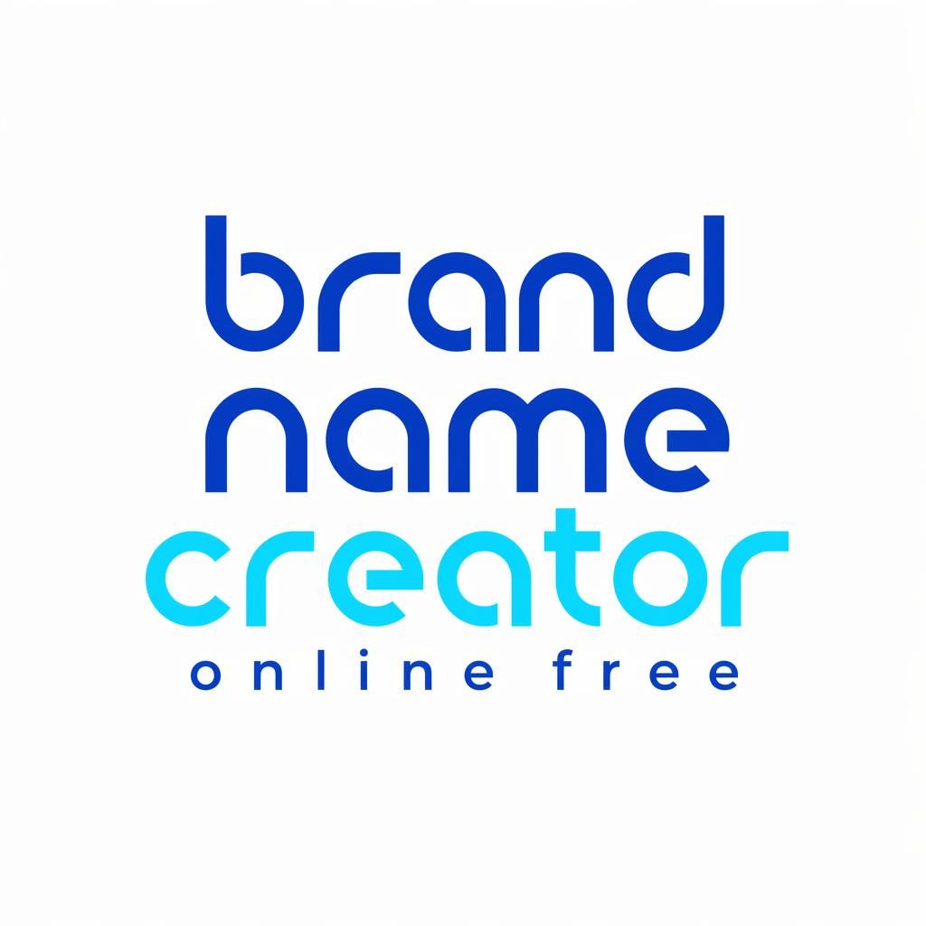 Centered real estate wordmark logo in bauhaus style with tech blue and cyan typography on a neutral background.