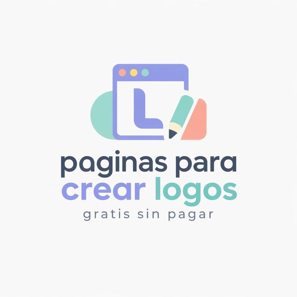 Logo vectorial centrado con wordmark e icono en estilo suizo, paleta pastel suave y fondo neutro