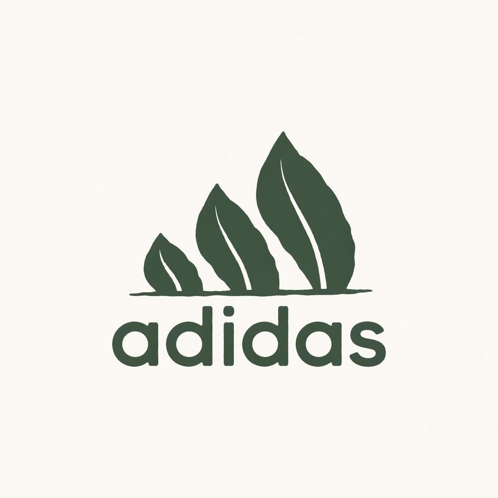 Centered combination wordmark and icon logo concept in a hand-drawn forest green style on a neutral background