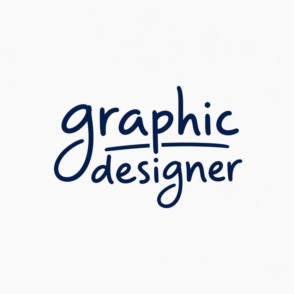 Hand-drawn organic wordmark logo in navy and white, centered on a neutral background with a clean vector style.