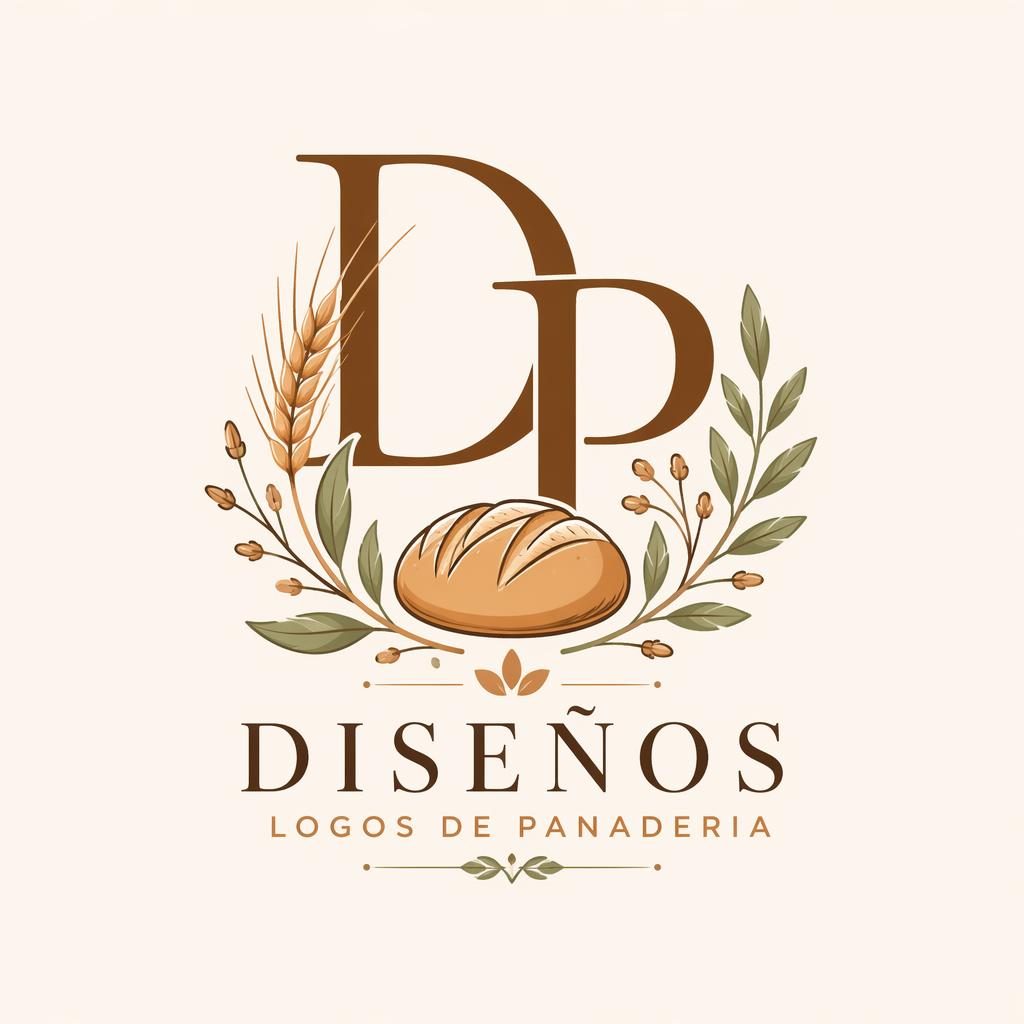 Logotipo monograma estilo botánico en tonos tierra cálidos, composición centrada sobre fondo neutro y aspecto vectorial.