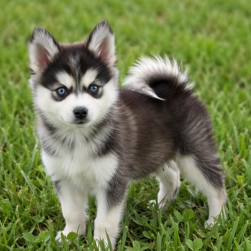 Single mixed-breed dog in a grass meadow, relaxed and friendly, with realistic fur, soft natural light, and sharp focus.