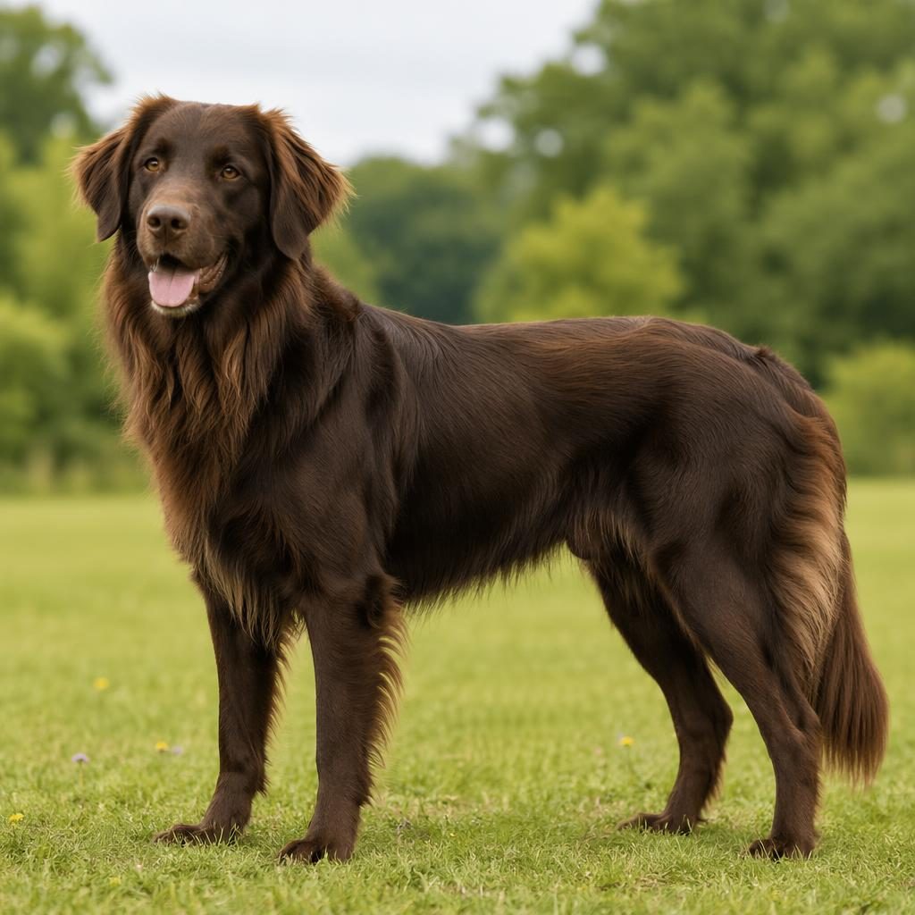 Ein einzelner labrador-huskyähnlicher Hund als deutsch langhaar labrador mischling, entspannt auf einer Graswiese