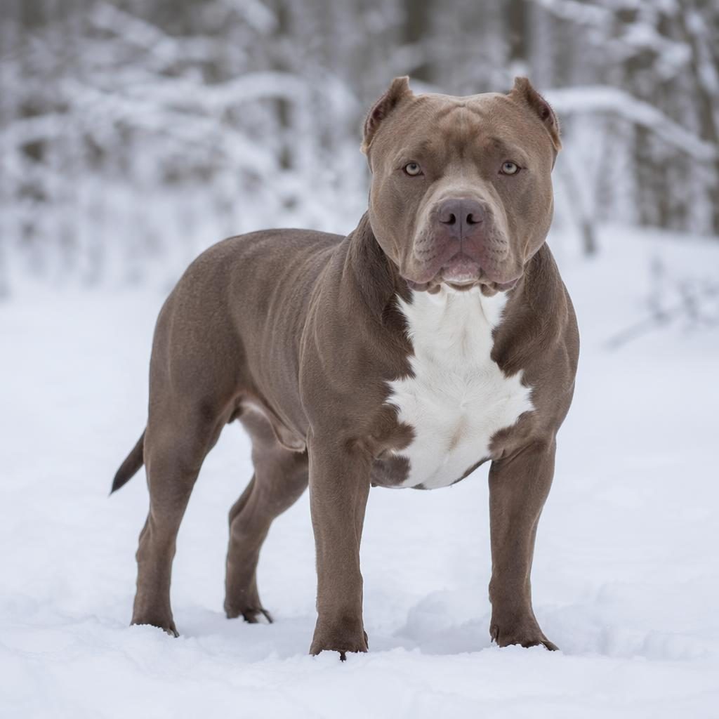 Single adult mixed-breed dog with spaniel features, unusual coat, sitting in snow with soft light and sharp fur detail.