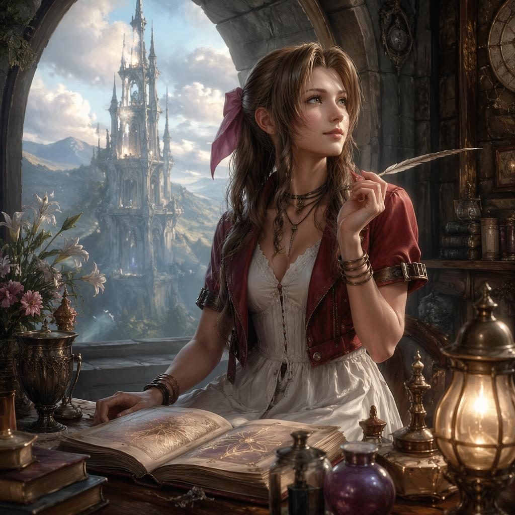 Heroic mage tower keeper inside a medieval tavern interior, with atmospheric light, painterly details, and epic fantasy mood.