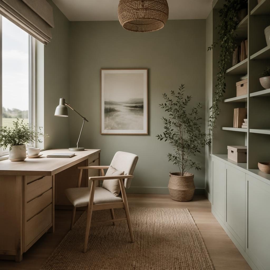 coastal walk-in closet interior design concept, sage and cream colour palette, overcast diffused. Realistic photographic