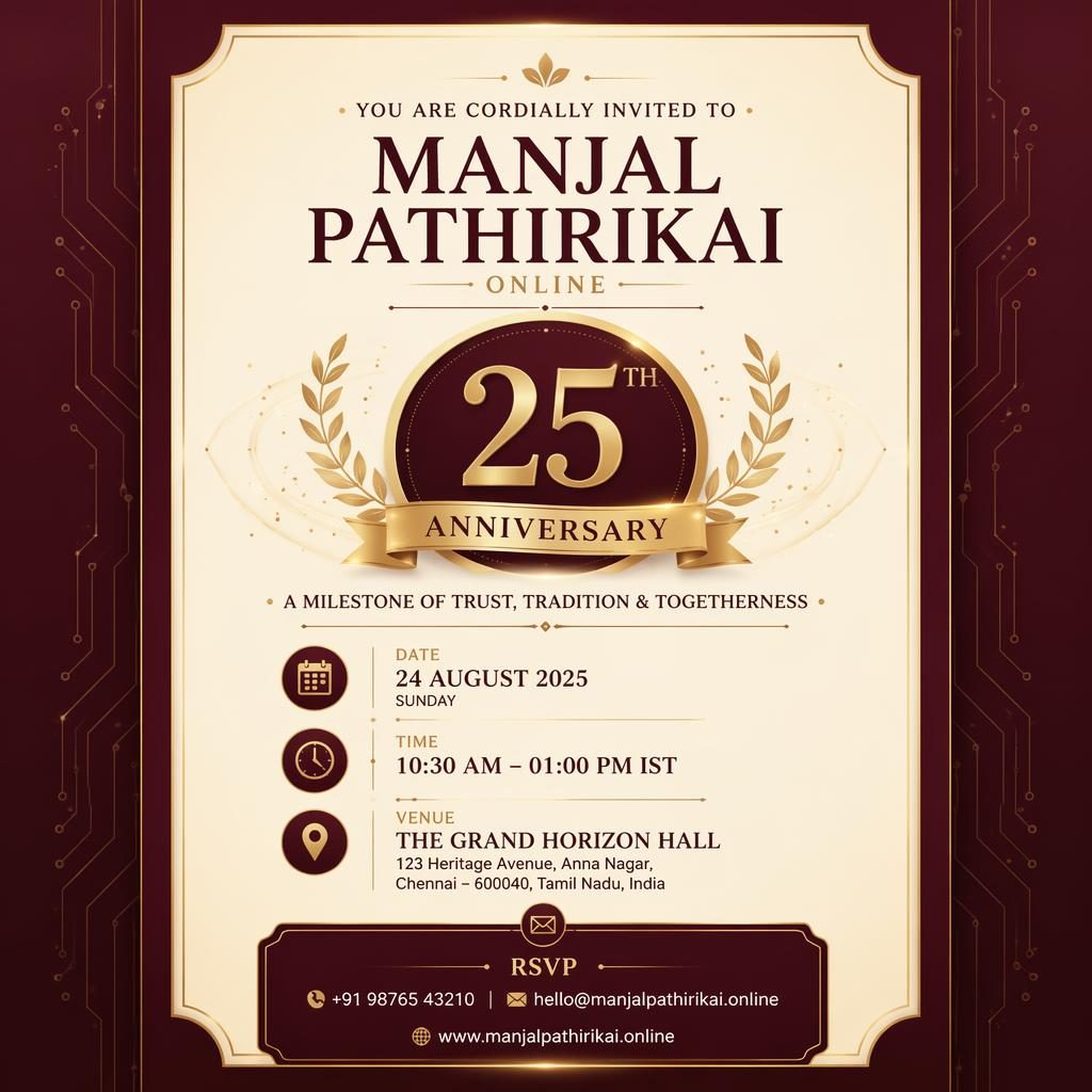 A5 portrait event invitation card in burgundy and cream with sleek tech styling and elegant placeholder details.