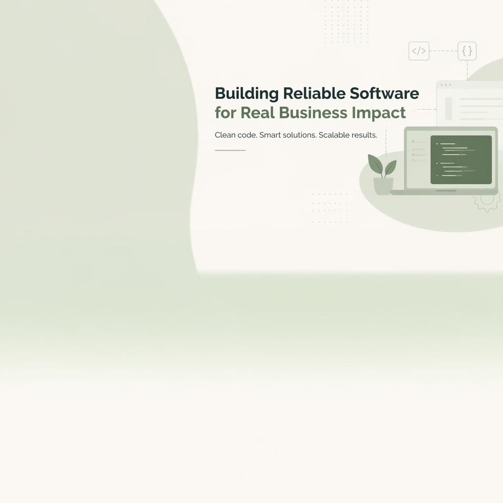 Minimal sage and cream LinkedIn company page banner with clean placeholder tagline in safe zone and open left space.