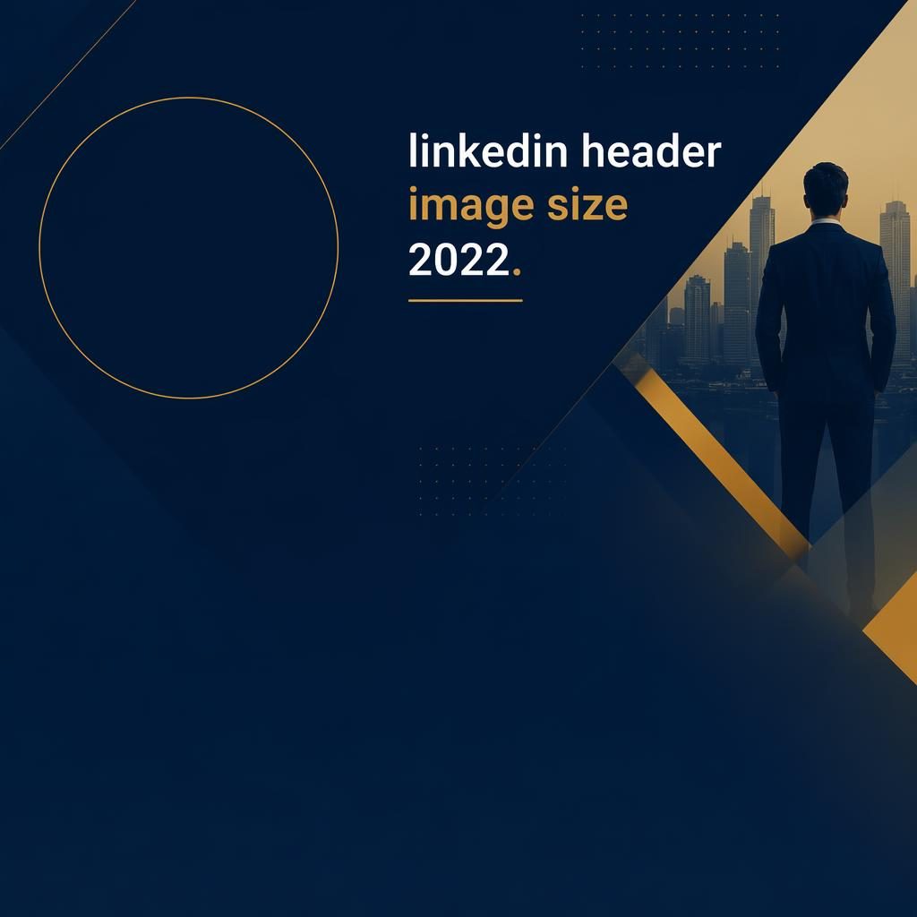 Minimal navy and gold LinkedIn cover banner with clean centered placeholder tagline, safe mobile crop, and left space for profile photo.