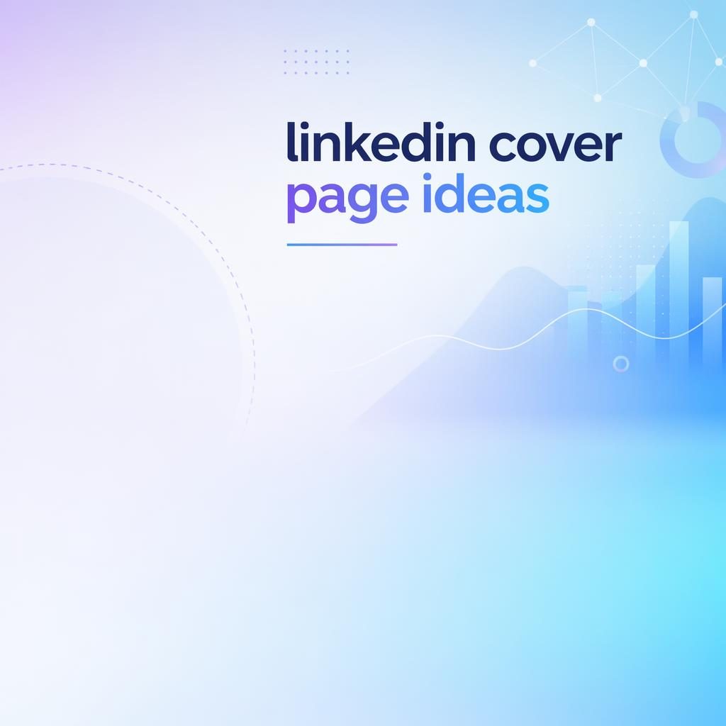 LinkedIn cover banner with soft pastel tech gradient, clean placeholder tagline in safe zone, and left space for profile photo.