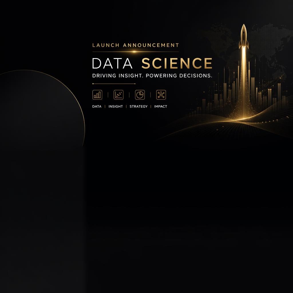 Minimal black and gold LinkedIn cover banner with clean placeholder tagline in safe zone and left side clear for profile photo.