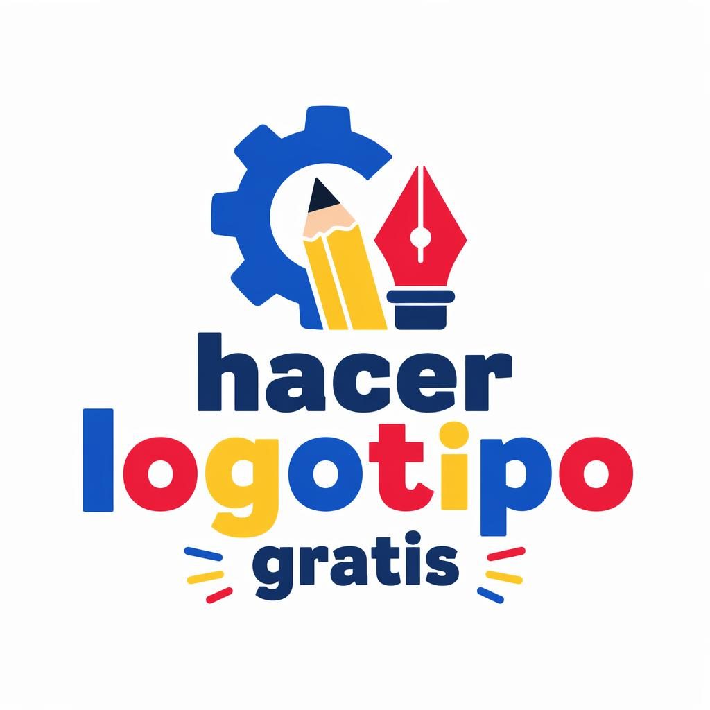 Concepto de logo cuadrado con wordmark e icono para educación, estilo industrial audaz y paleta primaria sobre fondo neutro.