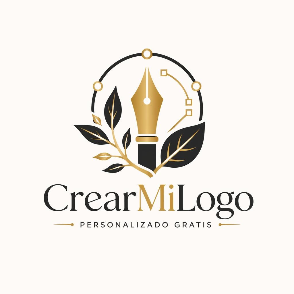 Logo wordmark con icono botánico en negro y dorado, composición centrada sobre fondo neutro, estilo vectorial limpio.