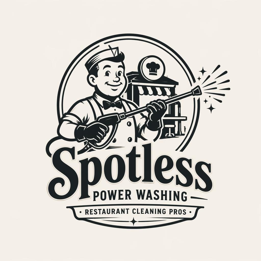 Centered vintage retro mascot logo concept for a food restaurant brand in elegant monochrome on a neutral background.