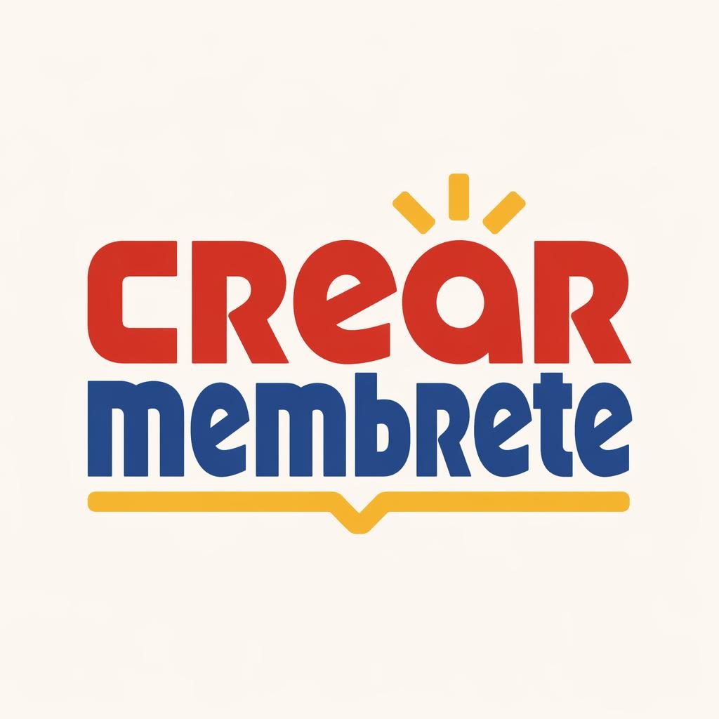 Logotipo tipográfico centrado con estilo industrial audaz, paleta primaria y fondo neutro en formato cuadrado.