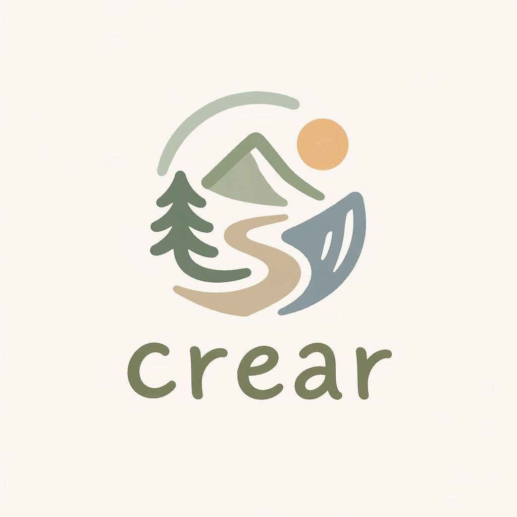 Concepto de logo abstracto dibujado a mano en tonos pastel suaves, centrado sobre fondo neutro con tipografía orgánica