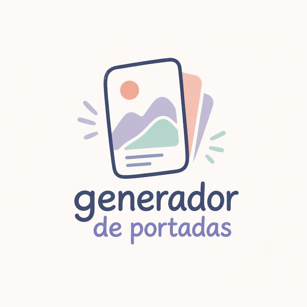 Logo abstracto dibujado a mano en tonos pastel con nombre de marca y composición centrada sobre fondo neutro