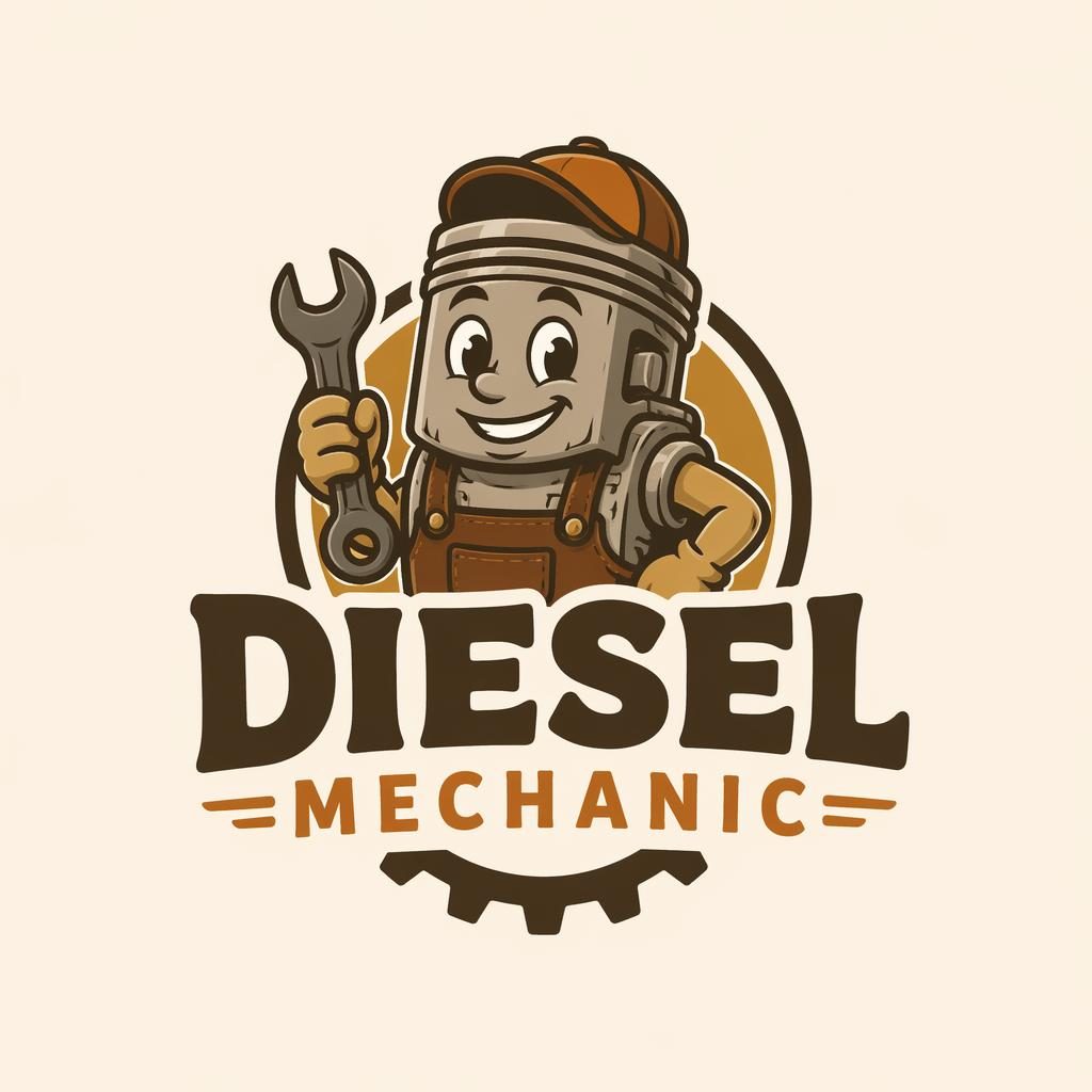 Centered vector logo concept with a wordmark and playful cartoon icon in warm earth tones on a neutral background.
