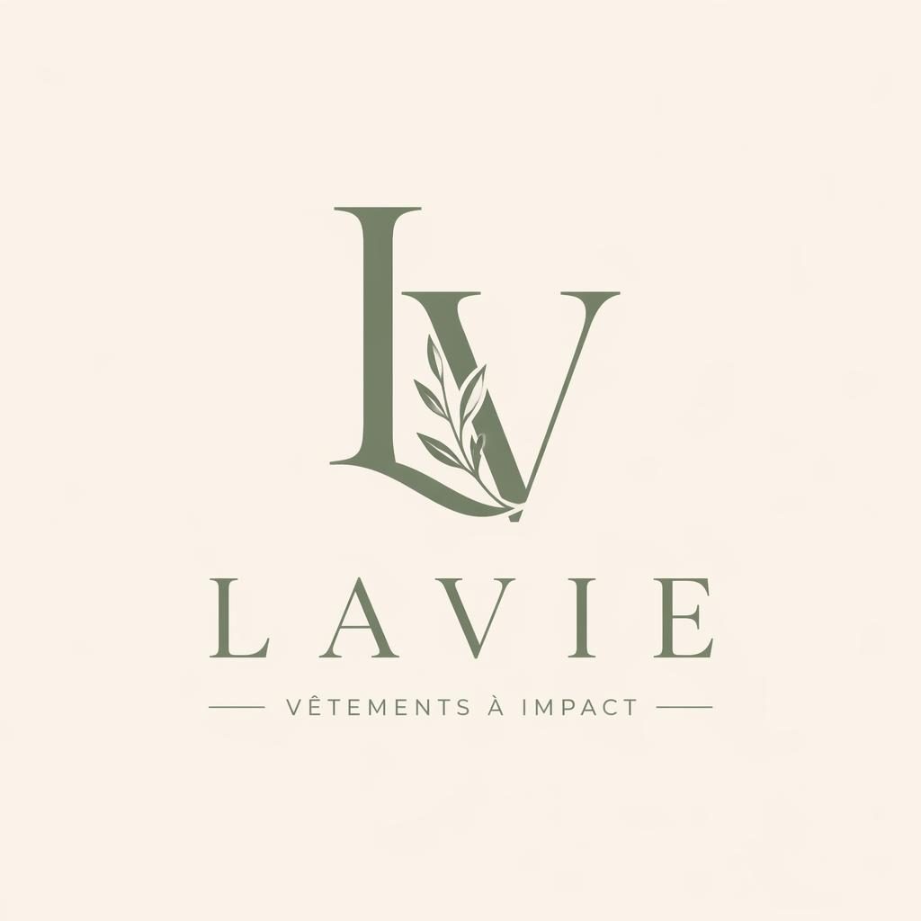Concept de logo monogramme élégant en serif, palette sauge et crème, centré sur fond neutre au style vectoriel.