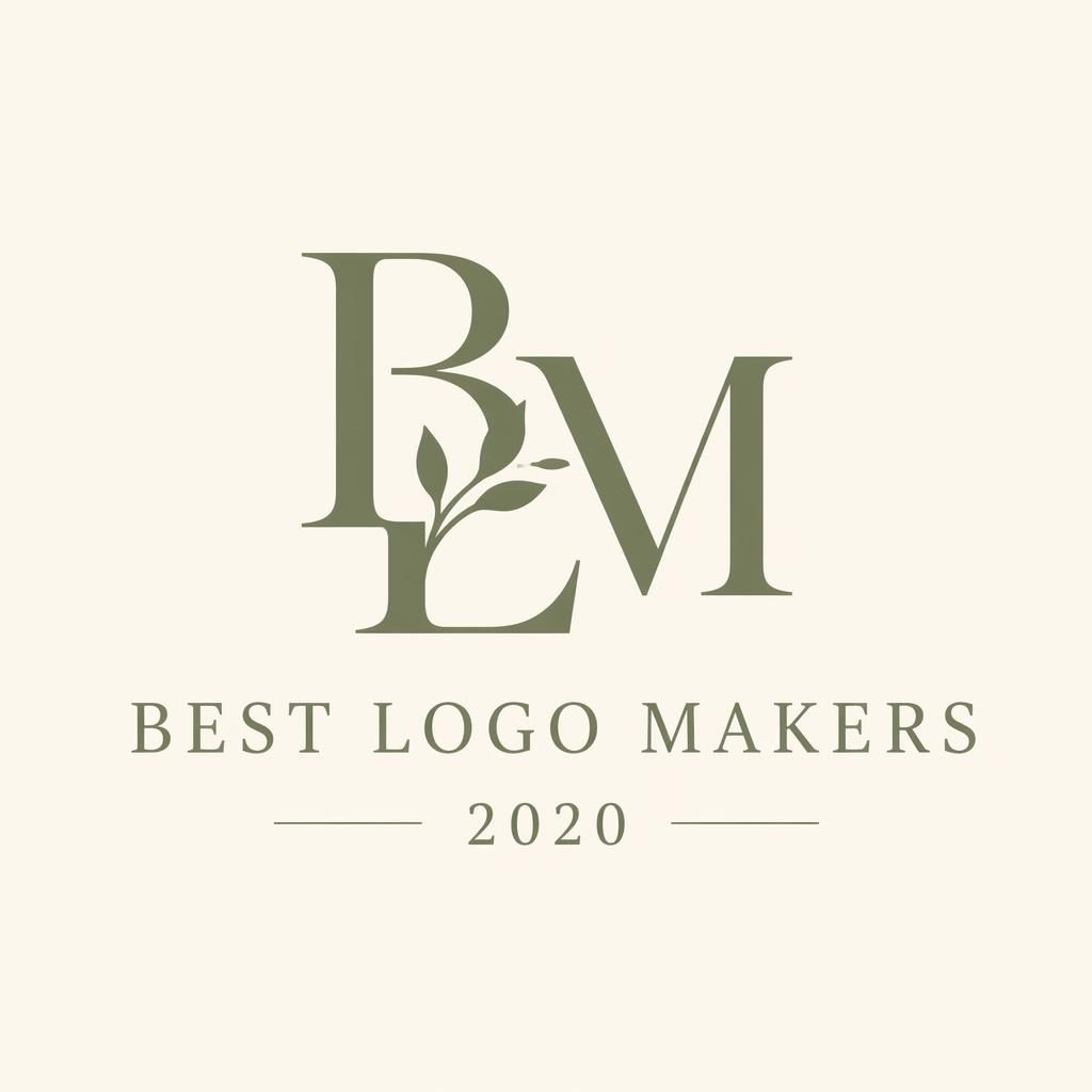 Elegant serif lettermark logo concept in sage and cream on a neutral background, centered with a clean vector style.