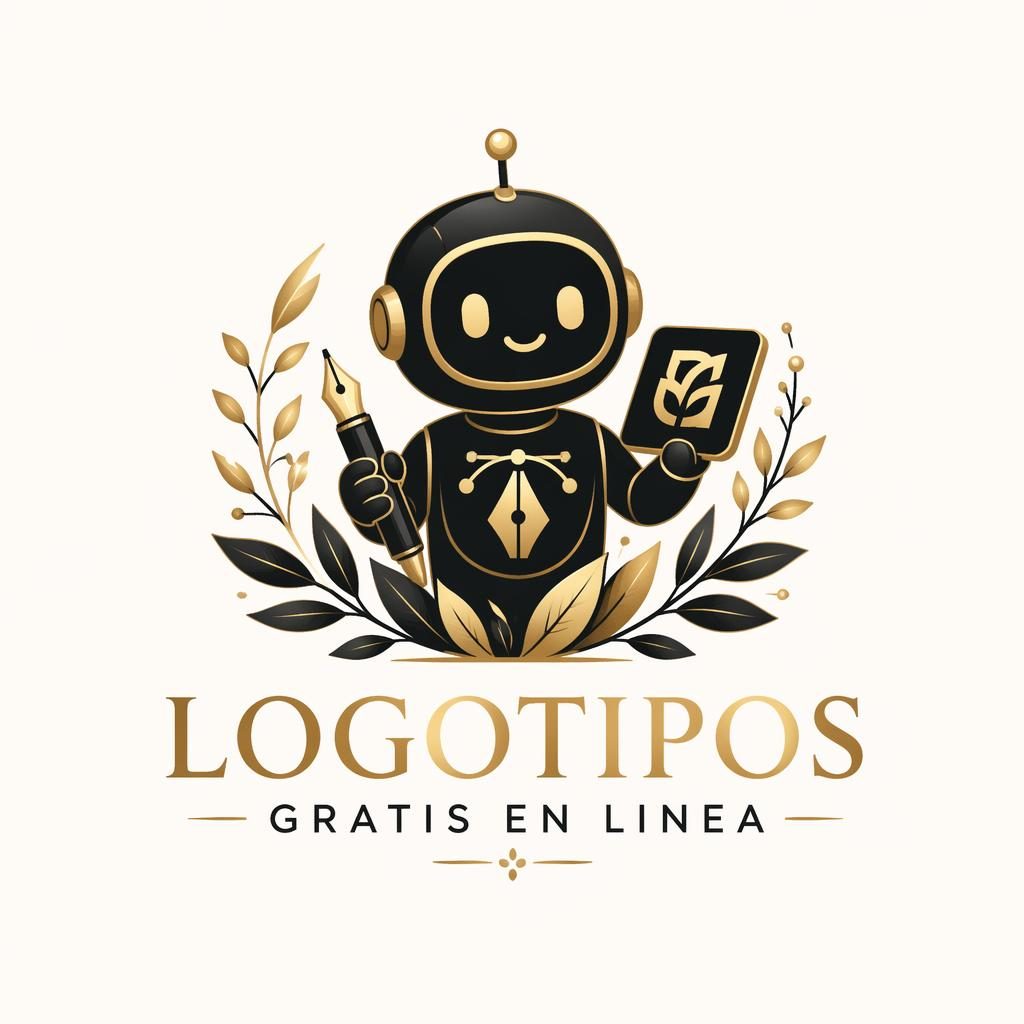 Logo vectorial cuadrado con mascota botánica ilustrada en negro y dorado, composición centrada sobre fondo neutro.