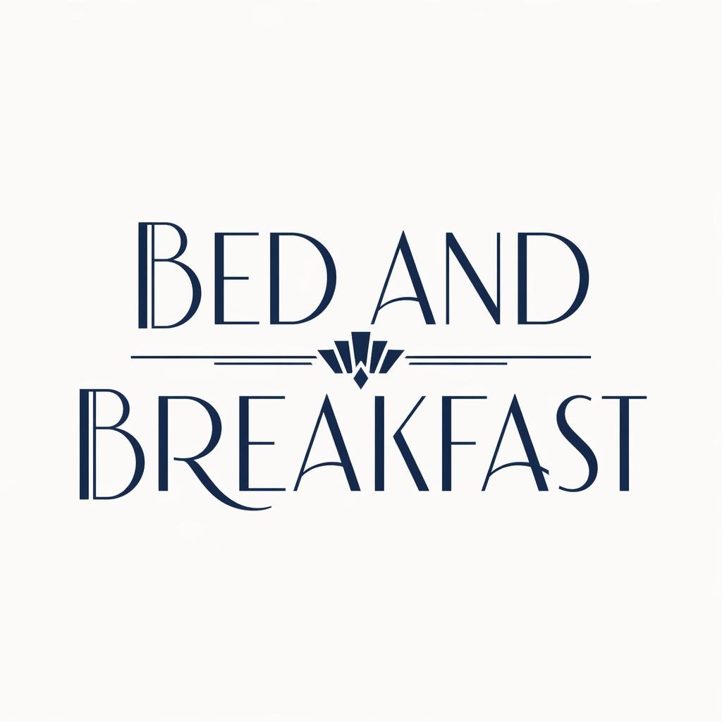 Art deco luxury wordmark logo concept in navy and white on a neutral background, centered with a clean vector style.