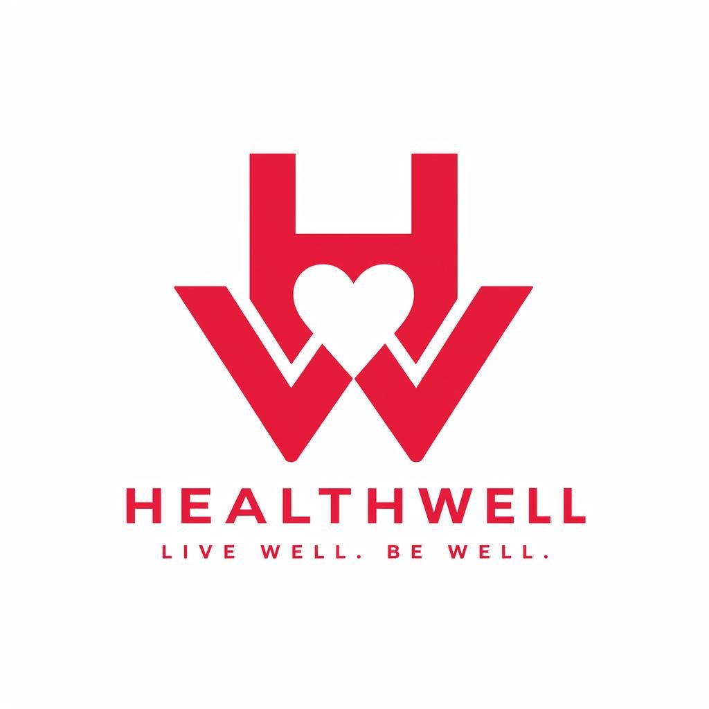 Geometric red and white monogram logo concept with brand name text, centered on a neutral background in a clean vector style.