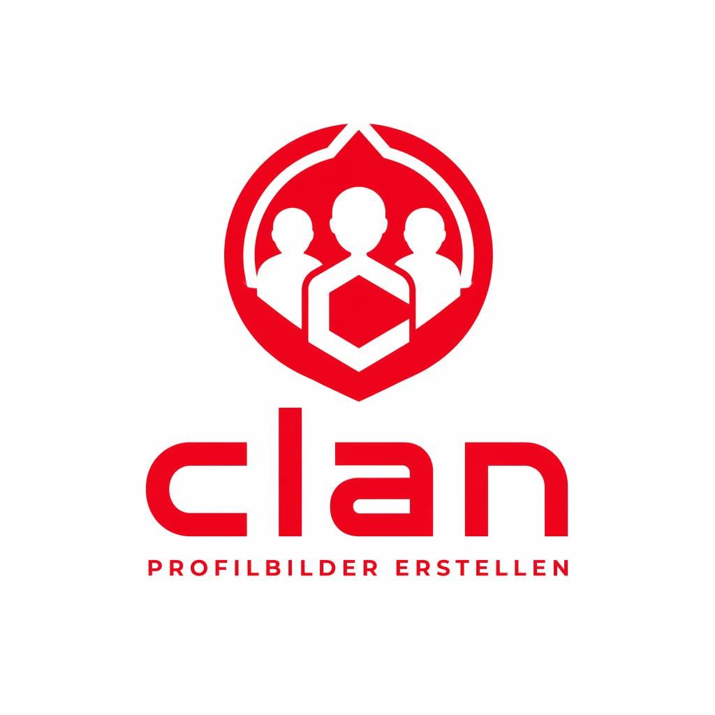 Geometrisches Wortmarken-Logo mit Icon in Rot und Weiß, zentriert auf neutralem Hintergrund im Vektorstil.