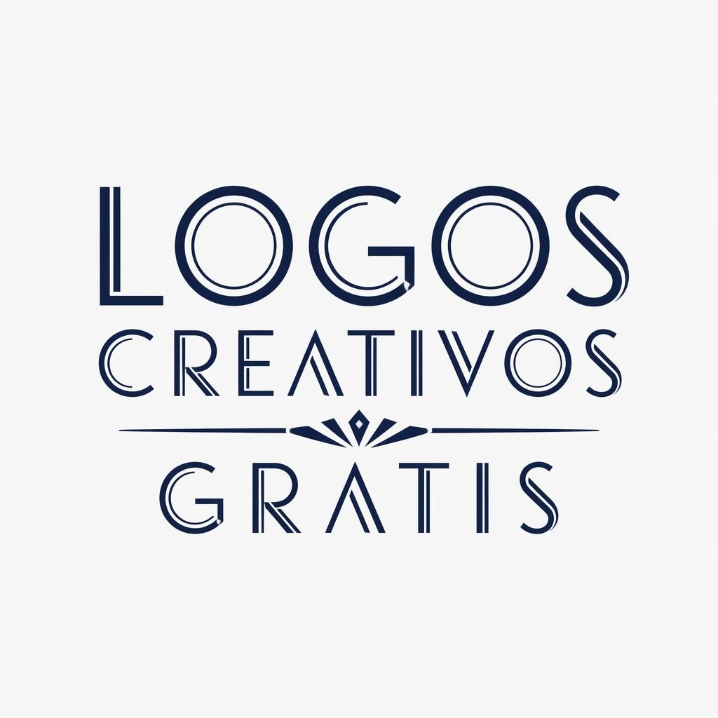 Logo wordmark centrado en azul marino y blanco, estilo art déco minimalista, sobre fondo neutro cuadrado