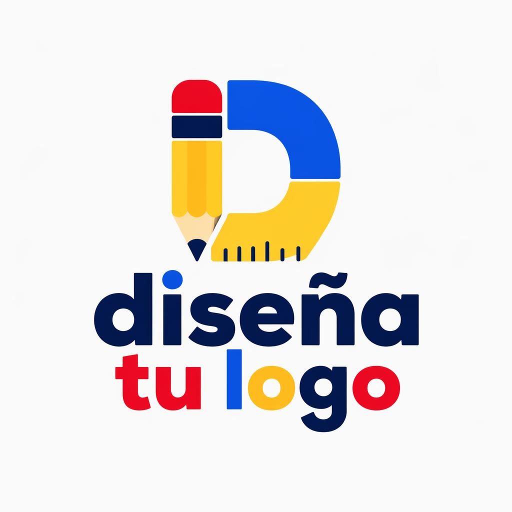Concepto de logo cuadrado con wordmark e ícono, tipografía industrial audaz y paleta primaria sobre fondo neutro.