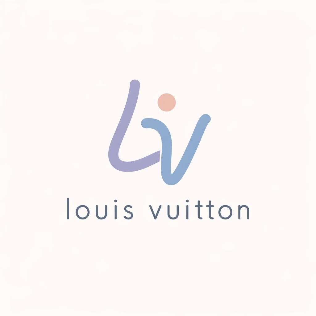 Abstract hand-drawn pastel symbol with matching brand name typography, centered on a neutral background.